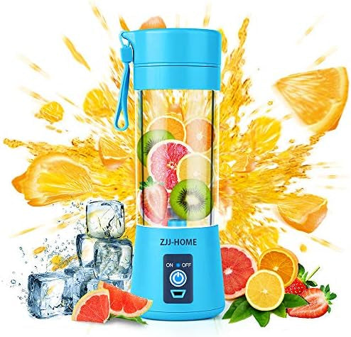 USB Rechargeable Portable Juicer Blender – 6 Blades | Electric Fruit Mixer & Smoothie Maker Bottle for Travel, Gym & Office Use | Mini Juicer Cup for Shakes, Juices, Baby Food – Multicolor
