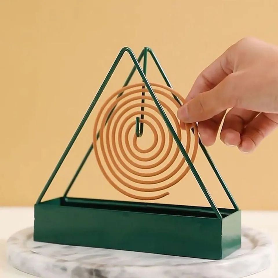 Pack of 2 Mosquito Coil Holder with Tray | Anti-Scald Metal Incense Coil Stand | Iron Mosquito Coil Burner Rack | Safe Mosquito Repellent Holder for Home Indoor Outdoor