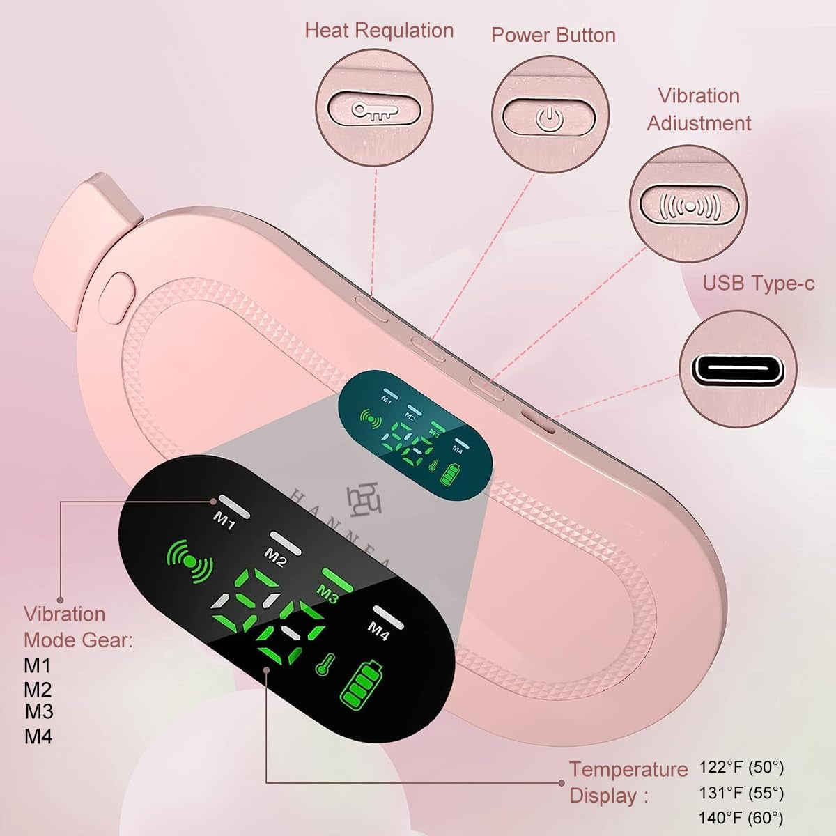 Portable Menstrual Heating Pad and Massager Belt