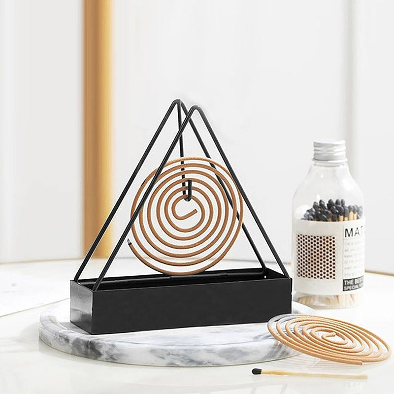 Pack of 2 Mosquito Coil Holder with Tray | Anti-Scald Metal Incense Coil Stand | Iron Mosquito Coil Burner Rack | Safe Mosquito Repellent Holder for Home Indoor Outdoor