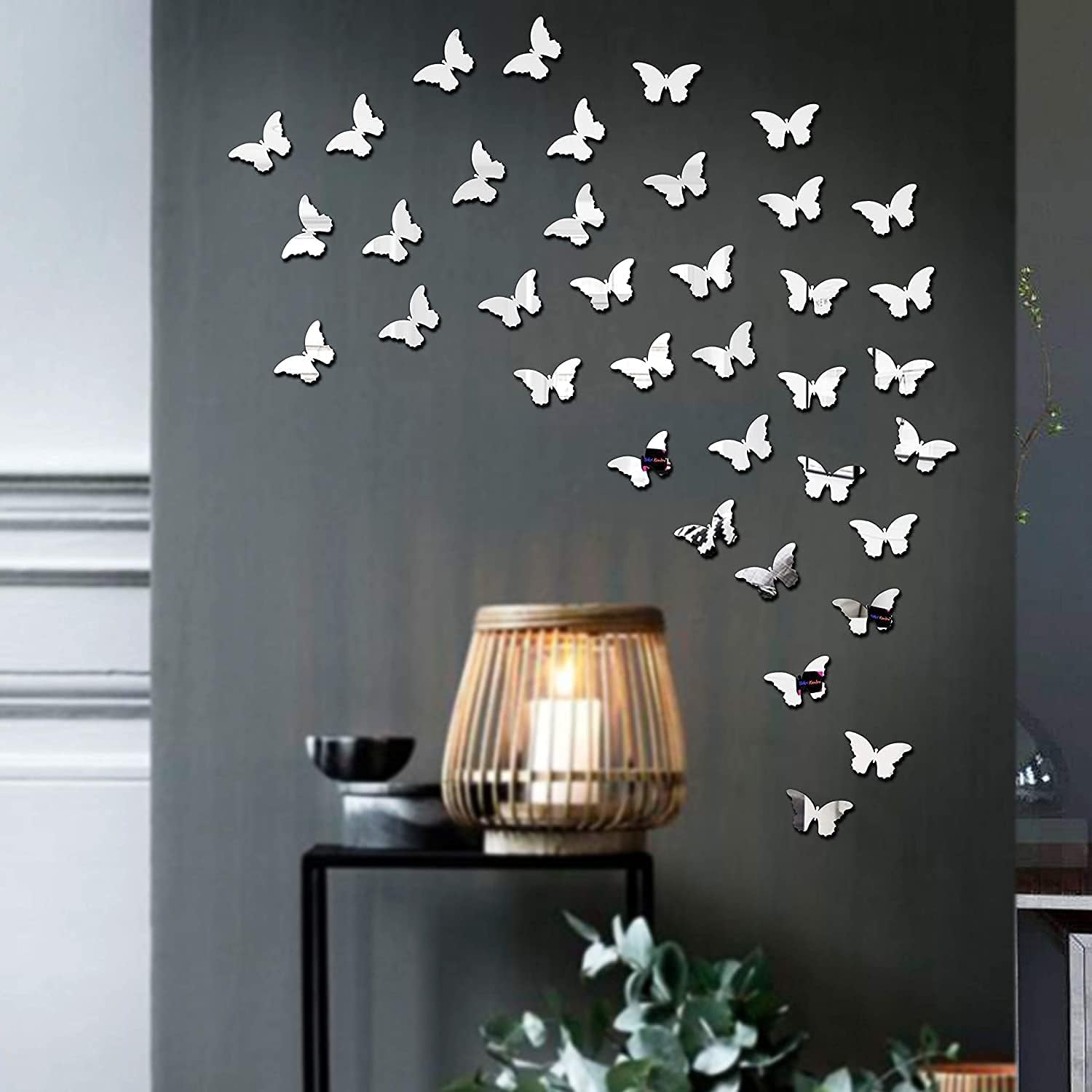 Pack of 50 Wooden Butterfly Wall Decor for Kids Bedroom, Living Room & Office