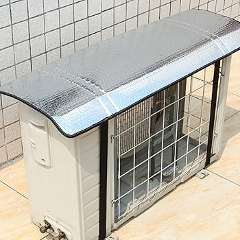 PACK OF 2 Heat & Waterproof AC Cover for Outdoor Unit | 1 Ton & 1.5 Ton AC Dust Protection Cover | Aluminum Foil Heat Insulation AC Cover | Rain Sun UV Protector for Split AC