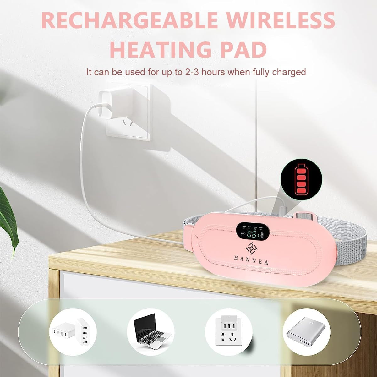 Portable Menstrual Heating Pad and Massager Belt