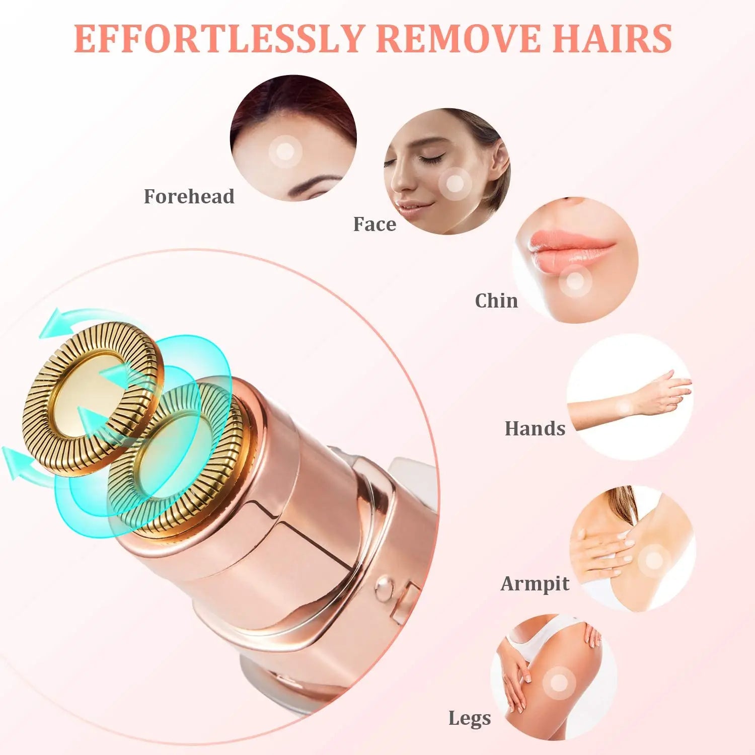 Premium Facial Hair Remover Machine Razor 2-in-1 Rechargeable Electric Shaver and Trimmer