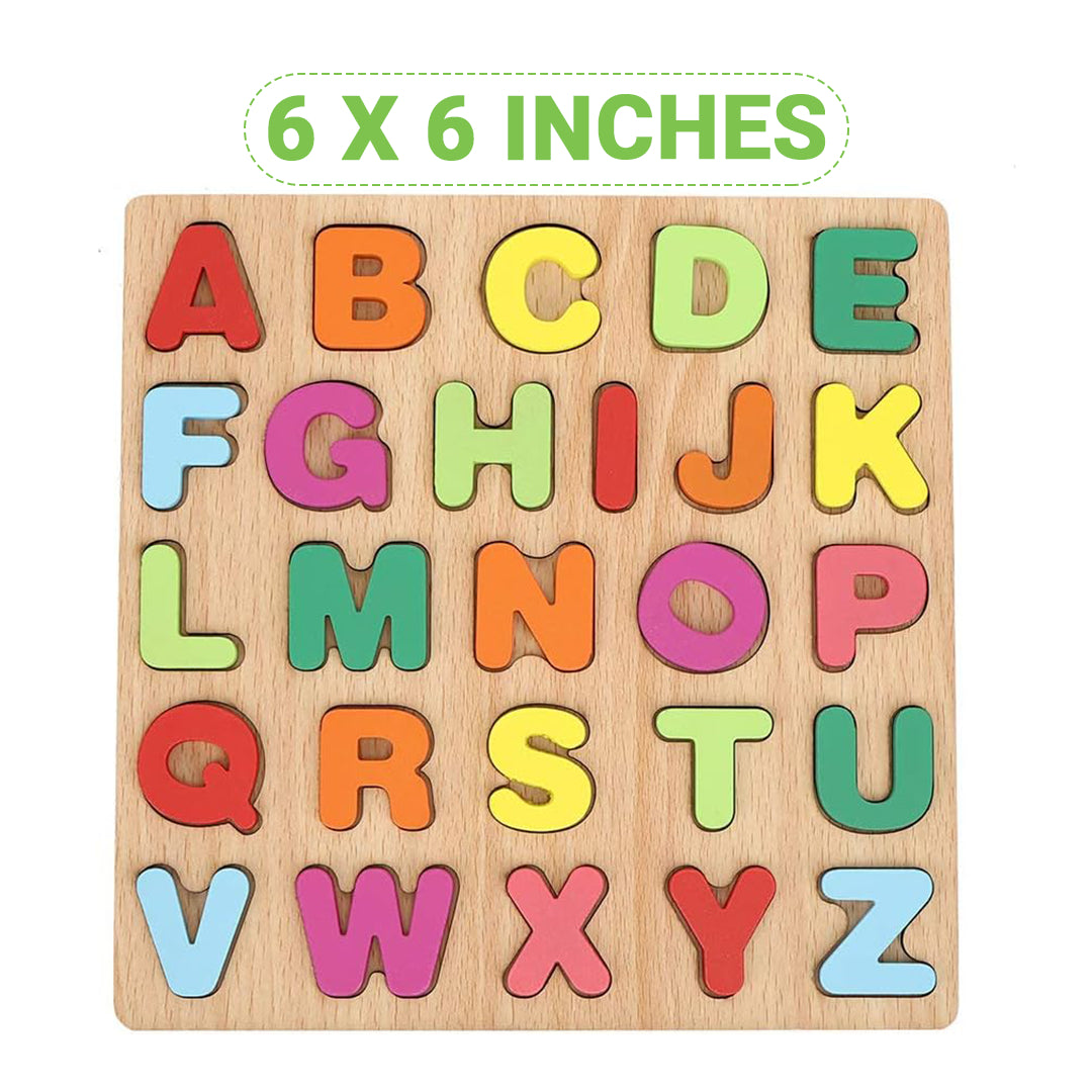 5 in 1 Wooden Educational Puzzle Board Set for Kids |  Urdu Alphabet, English ABC, Numbers, Shapes Learning Board | FALAK STORE