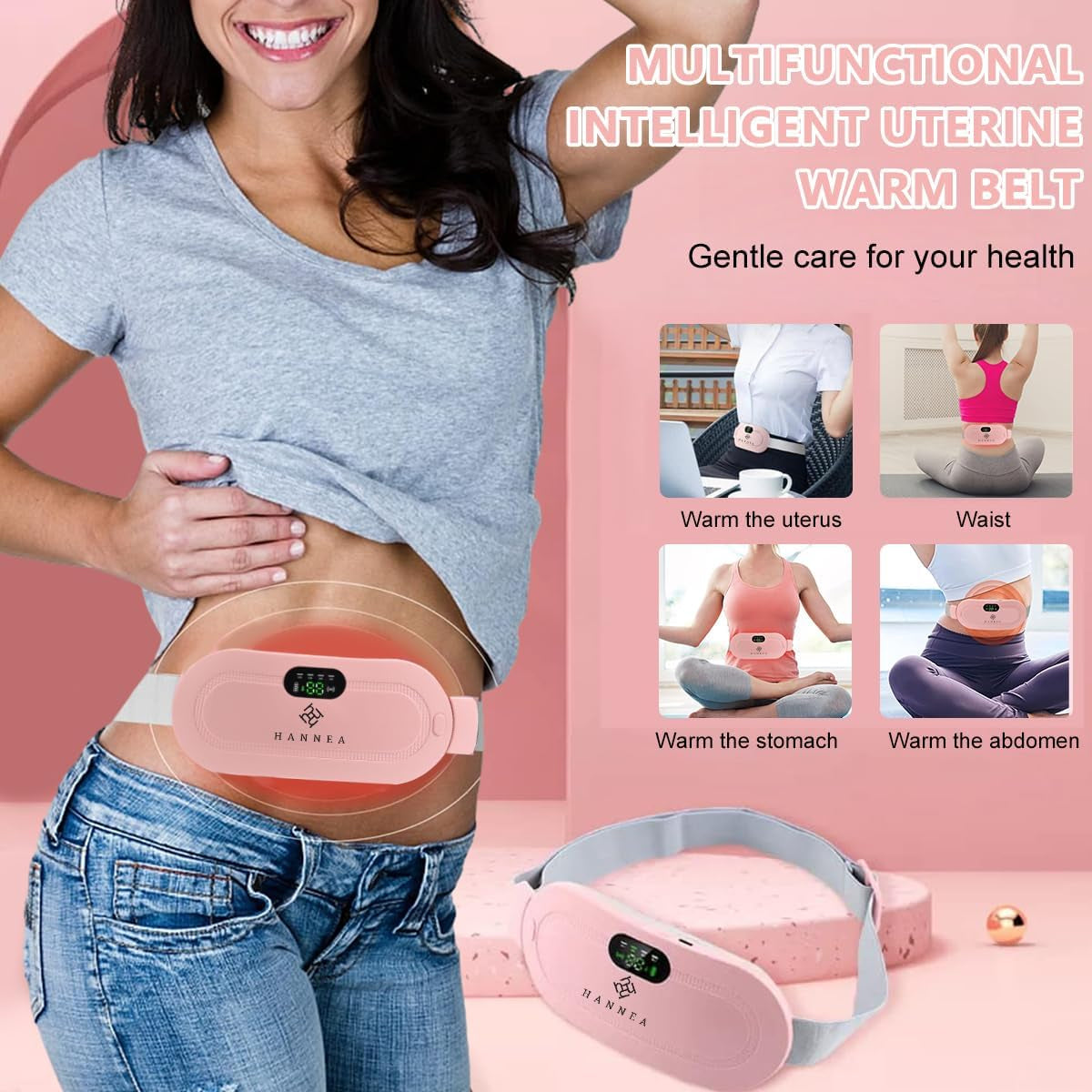 Portable Menstrual Heating Pad and Massager Belt