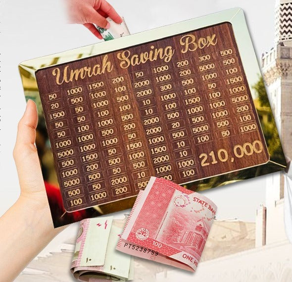 Umrah Saving Box - Save 210,000 Smartly for Your Umrah Journey